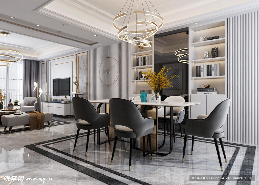 现代简约高级感新中式复古风客厅