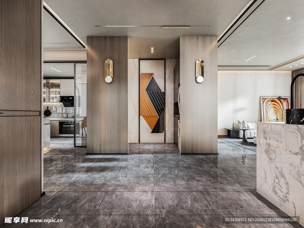 现代简约高级感新中式复古风客厅