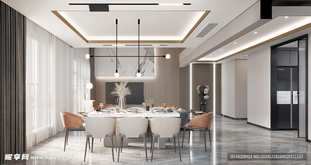 现代简约高级感新中式复古风客厅