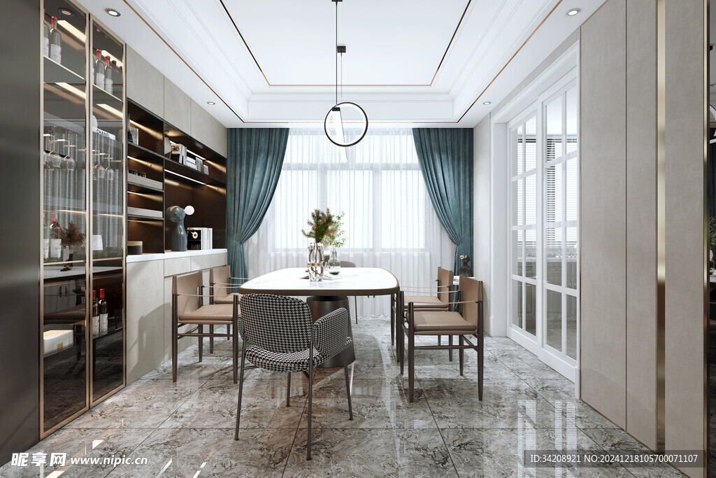 现代简约高级感新中式复古风客厅