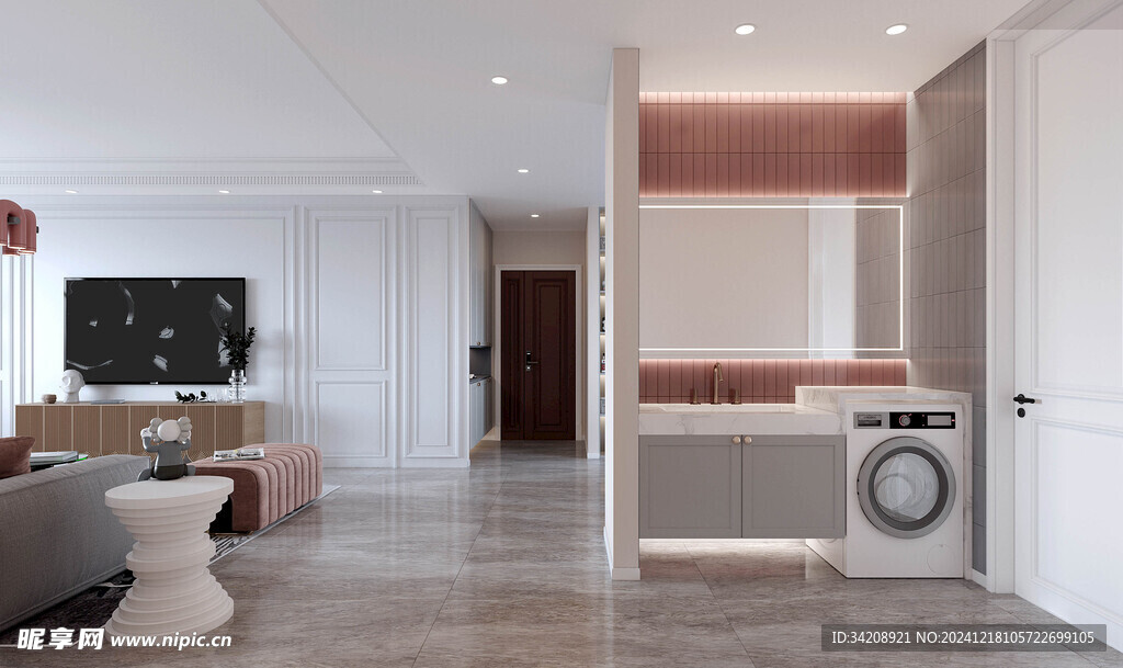 现代简约高级感新中式复古风客厅