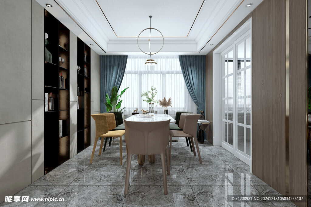 现代简约高级感新中式复古风客厅