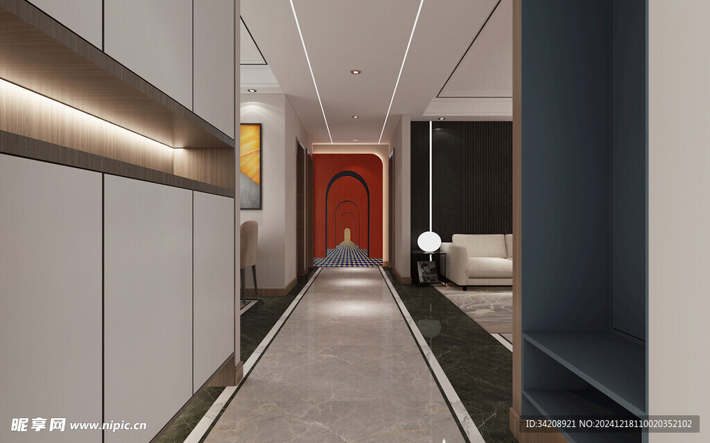 现代简约高级感新中式复古风客厅