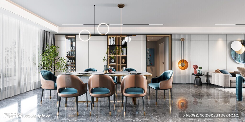 现代简约高级感新中式复古风客厅