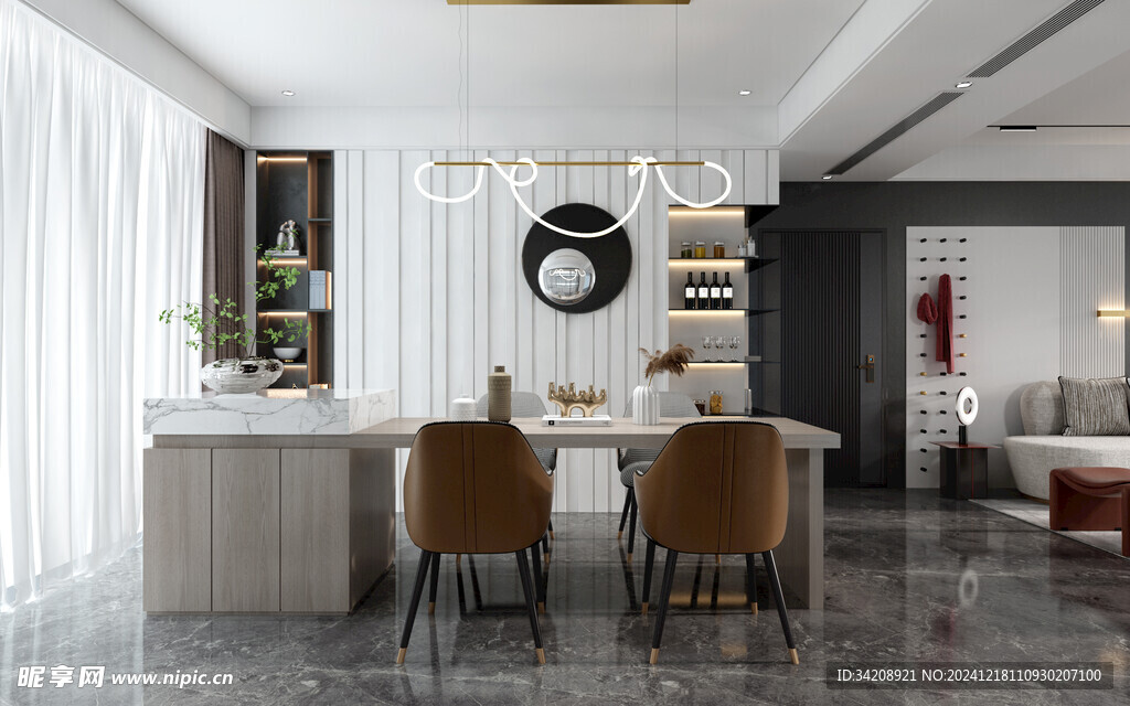 现代简约高级感新中式复古风客厅