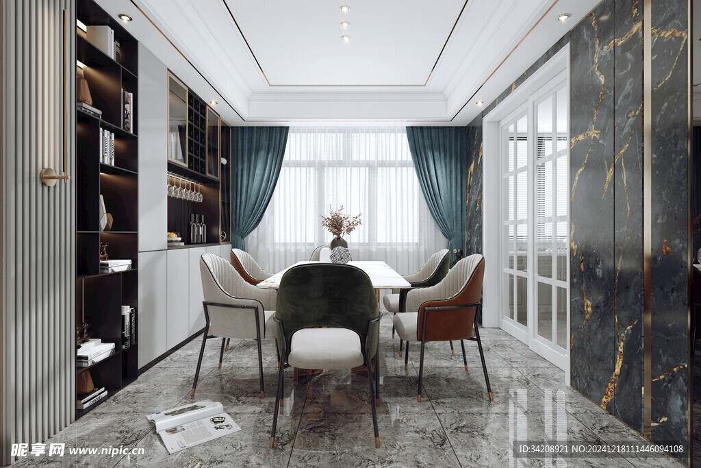 现代简约高级感新中式复古风客厅