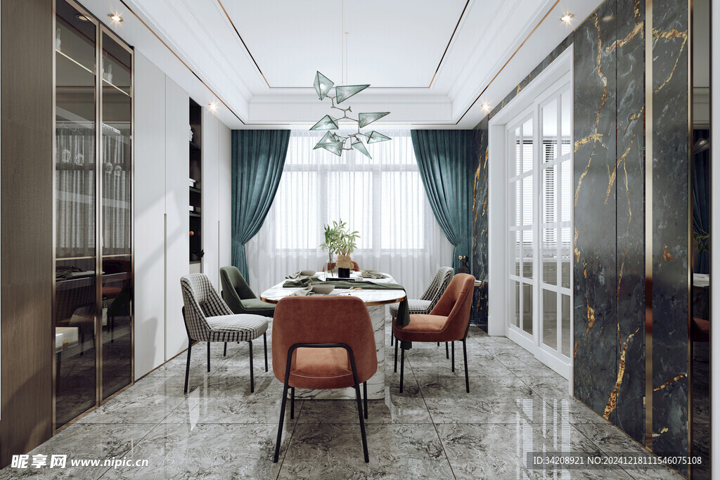 现代简约高级感新中式复古风客厅