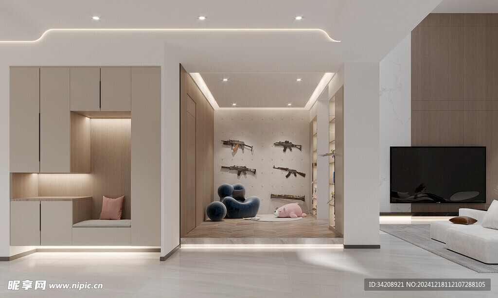 现代简约高级感新中式复古风客厅