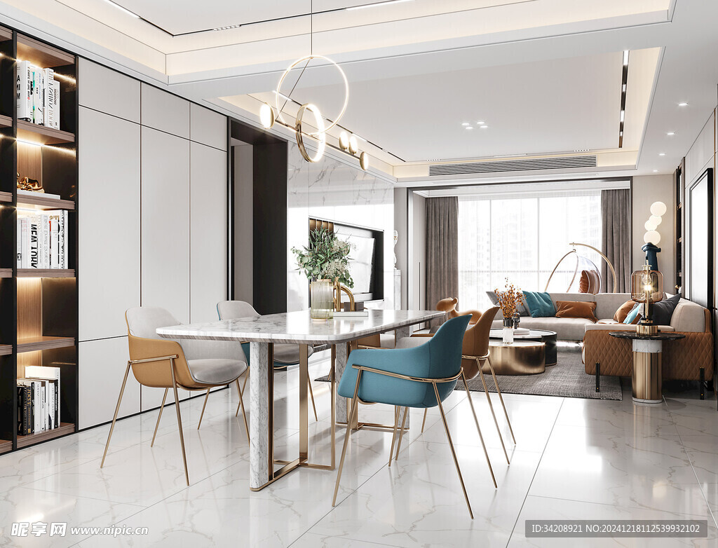 现代简约高级感新中式复古风客厅