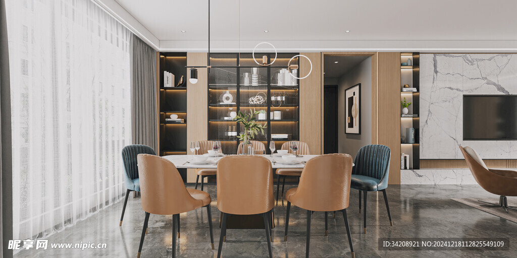 现代简约高级感新中式复古风客厅