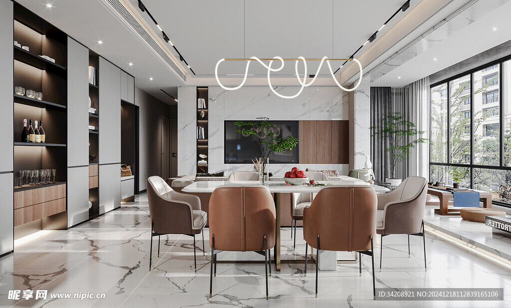 现代简约高级感新中式复古风客厅