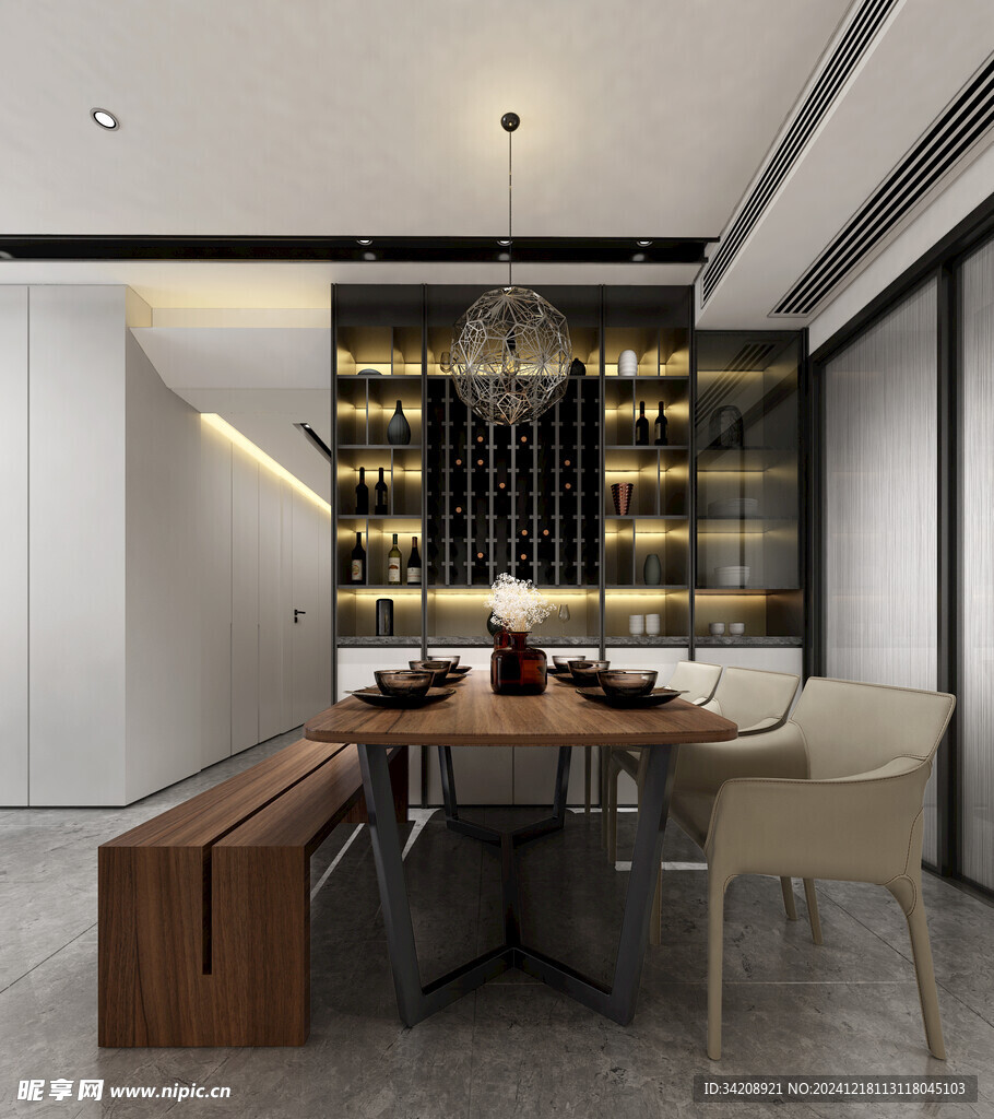 现代简约高级感新中式复古风客厅