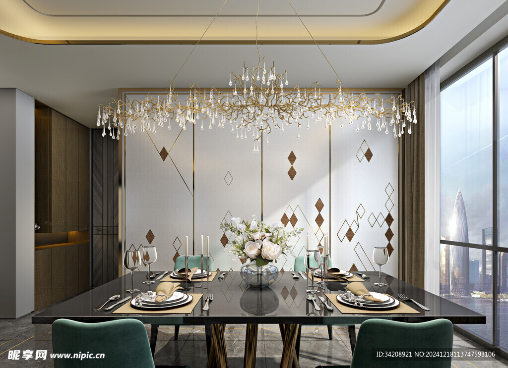 现代简约高级感新中式复古风客厅