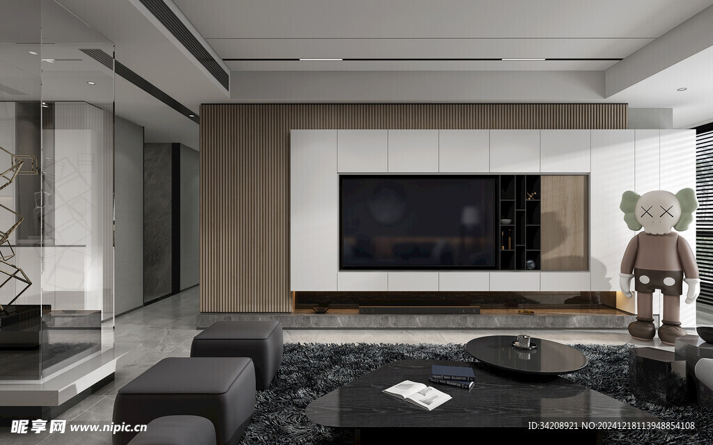 现代简约高级感新中式复古风客厅