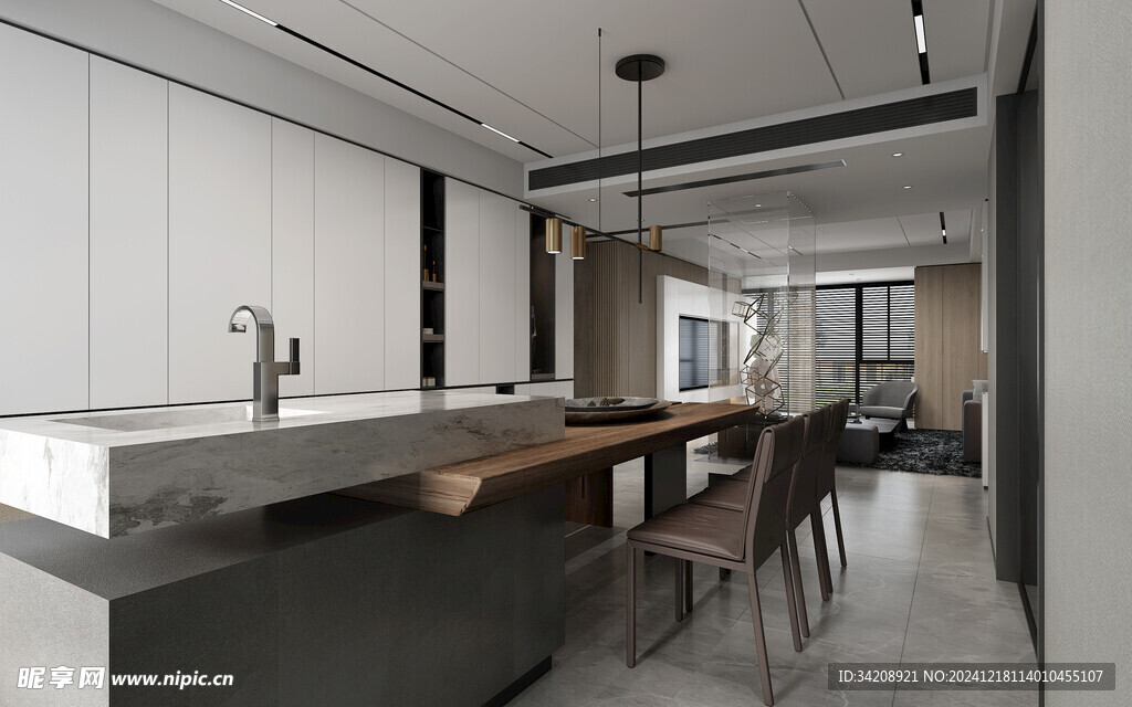 现代简约高级感新中式复古风客厅