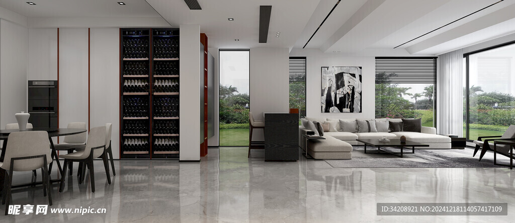 现代简约高级感新中式复古风客厅