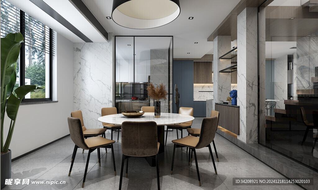 现代简约高级感新中式复古风客厅