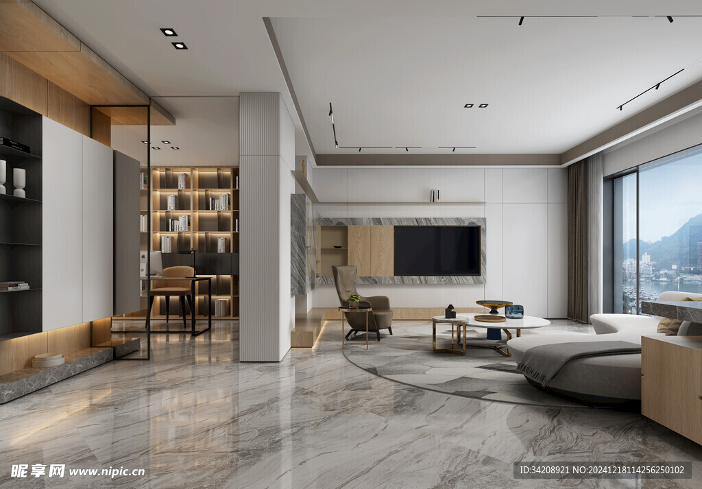 现代简约高级感新中式复古风客厅