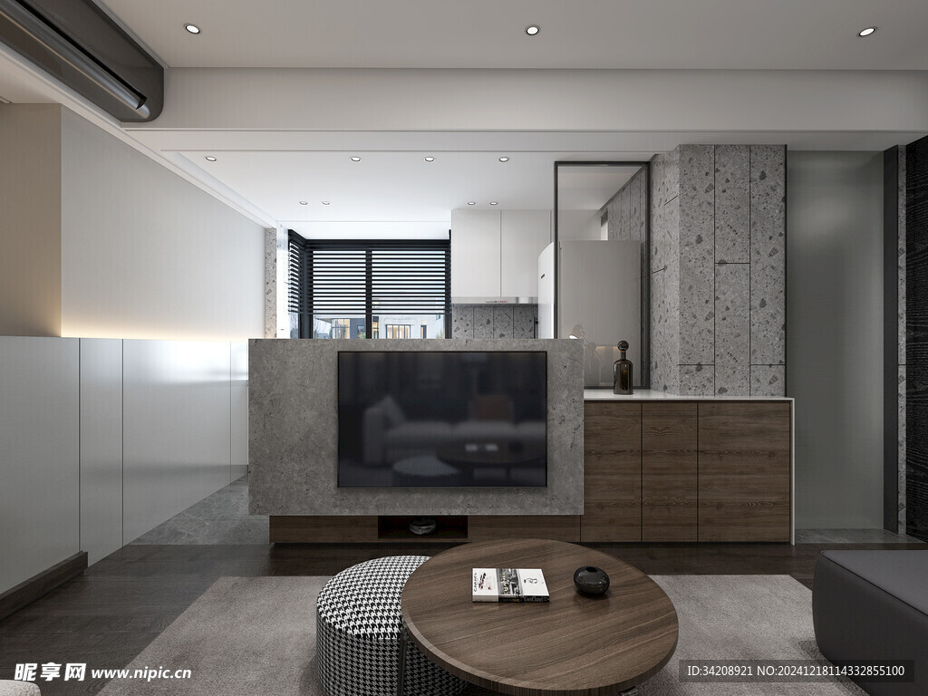 现代简约高级感新中式复古风客厅