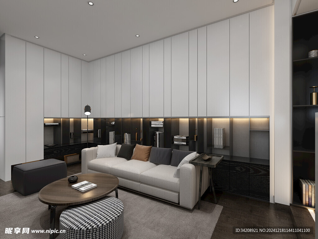 现代简约高级感新中式复古风客厅