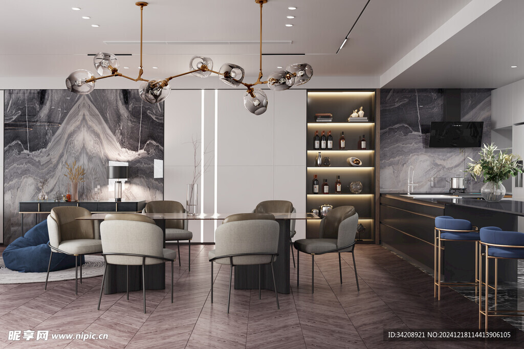 现代简约高级感新中式复古风客厅