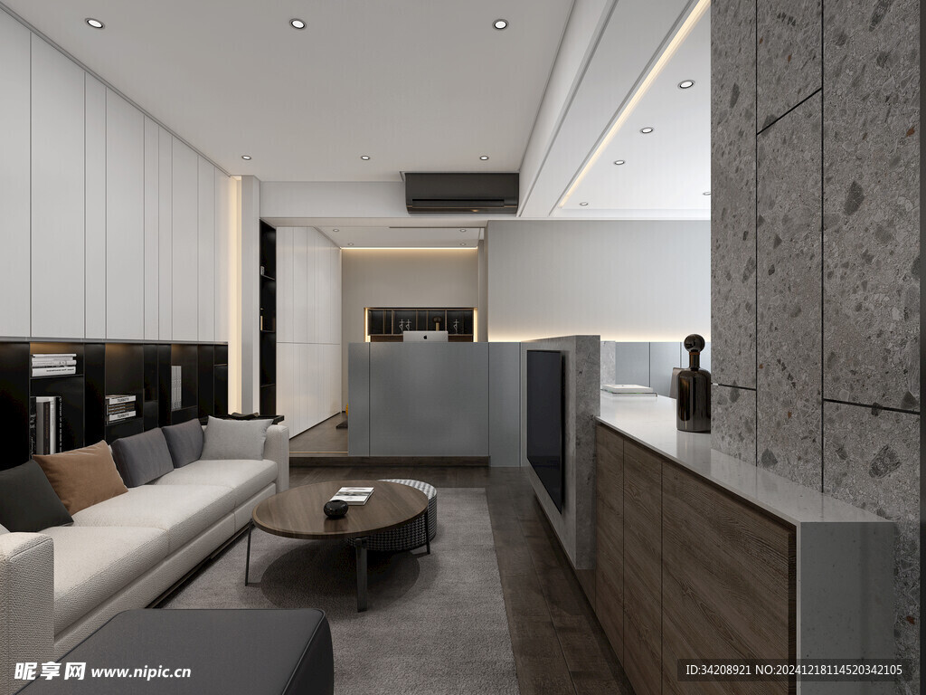 现代简约高级感新中式复古风客厅