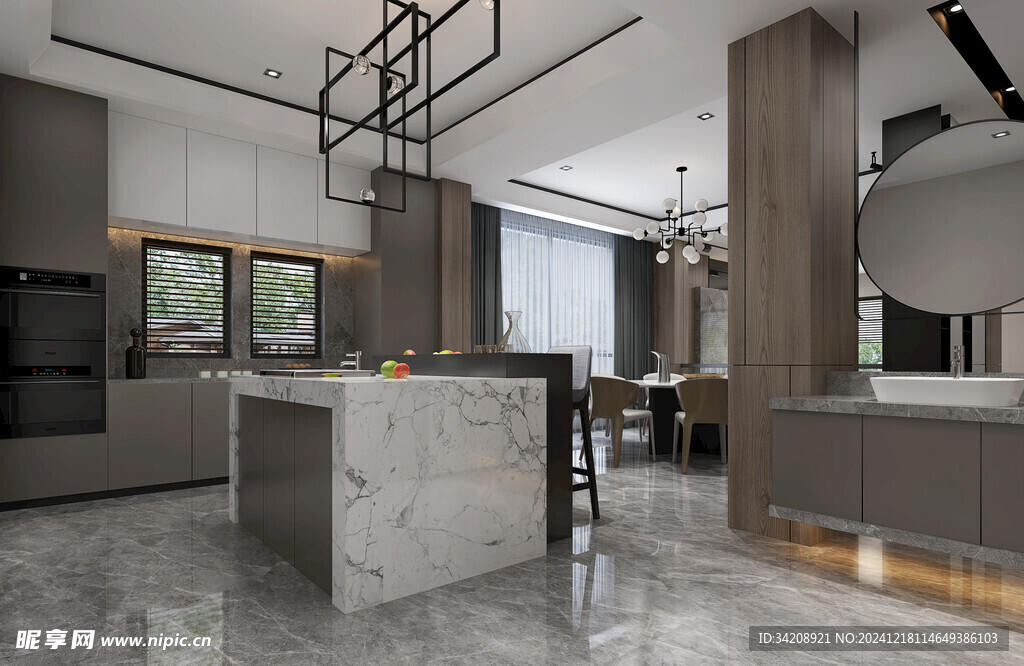 现代简约高级感新中式复古风客厅