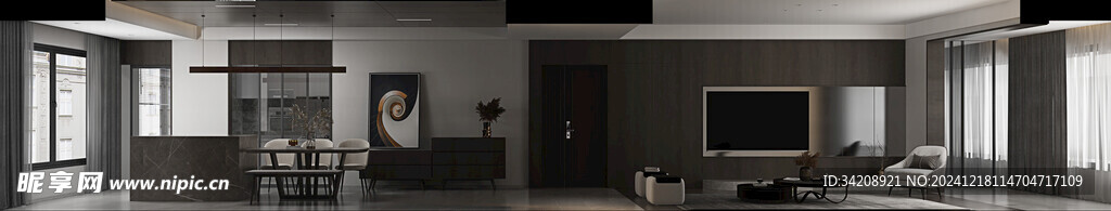 现代简约高级感新中式复古风客厅