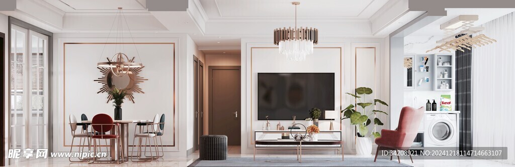 现代简约高级感新中式复古风客厅