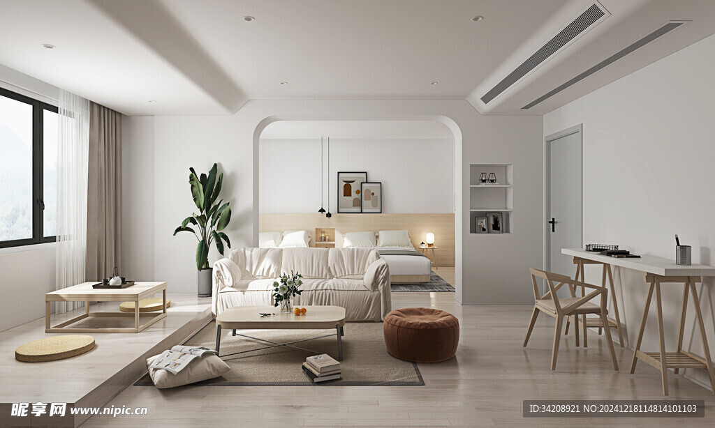 现代简约高级感新中式复古风客厅