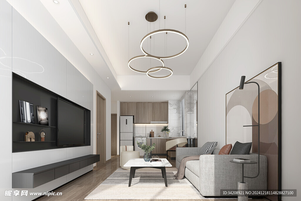 现代简约高级感新中式复古风客厅