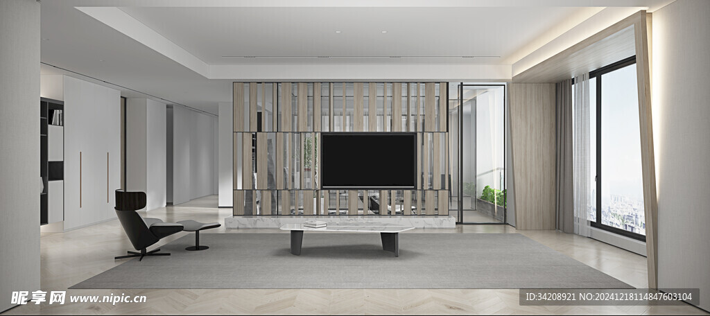 现代简约高级感新中式复古风客厅