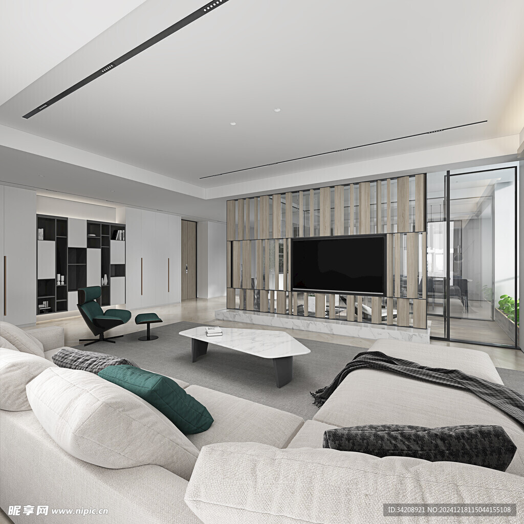 现代简约高级感新中式复古风客厅