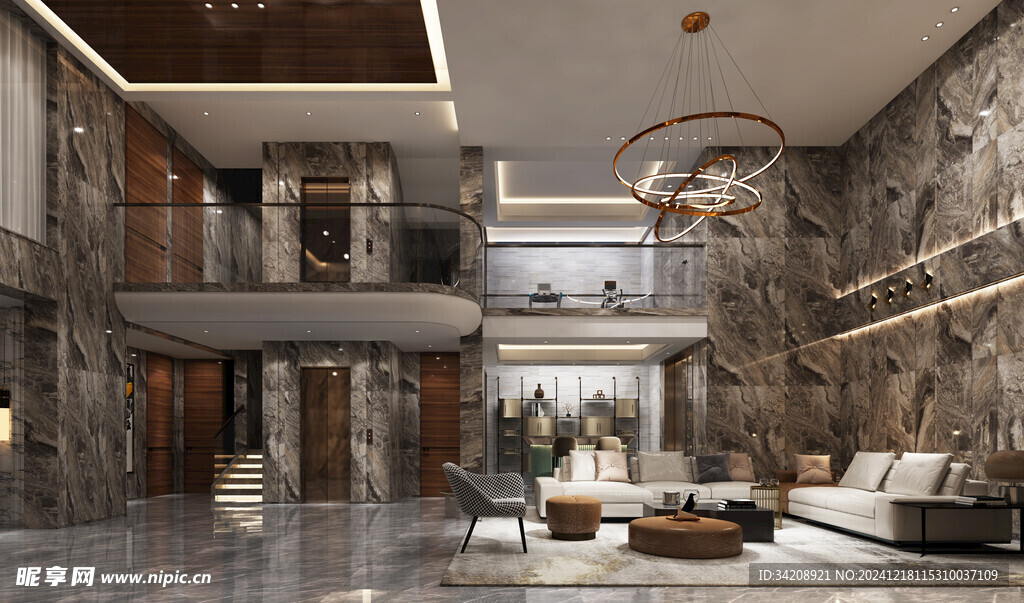 现代简约高级感新中式复古风客厅