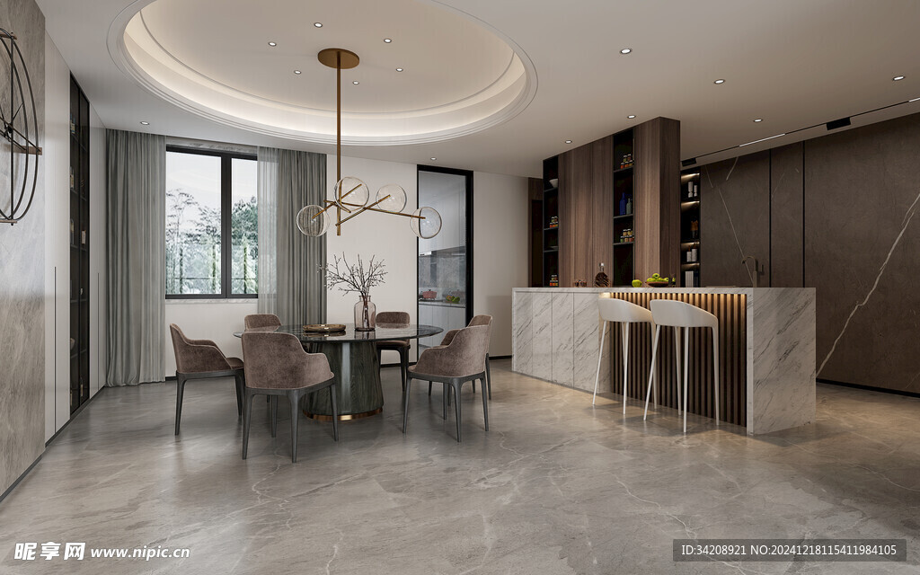 现代简约高级感新中式复古风客厅