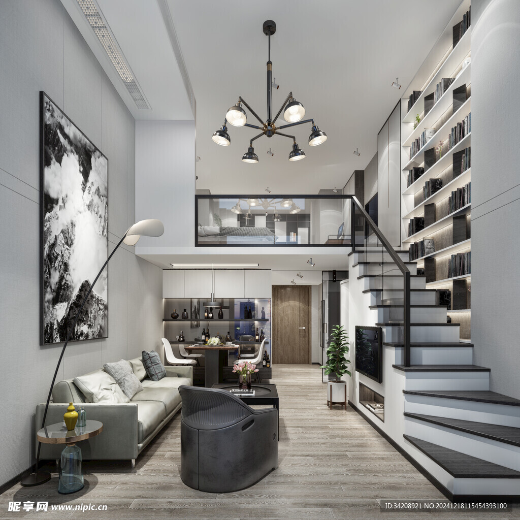 现代简约高级感新中式复古风客厅