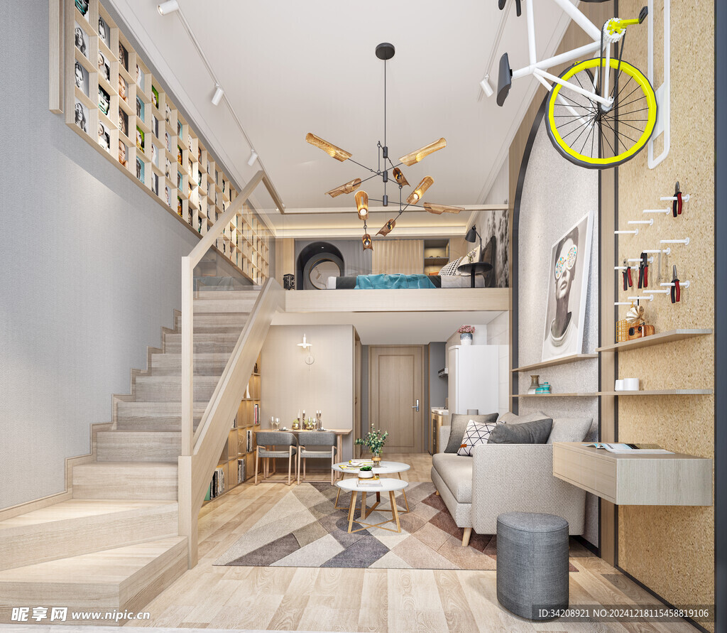 现代简约高级感新中式复古风客厅