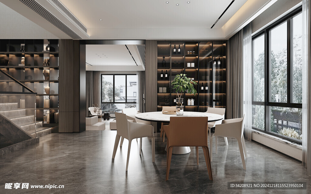 现代简约高级感新中式复古风客厅