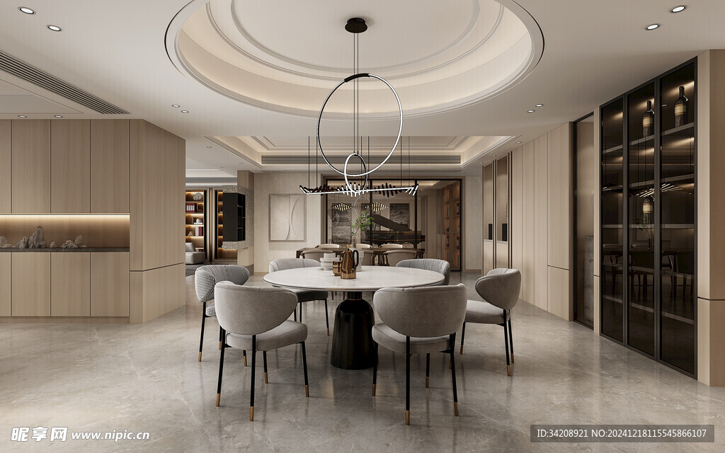 现代简约高级感新中式复古风客厅