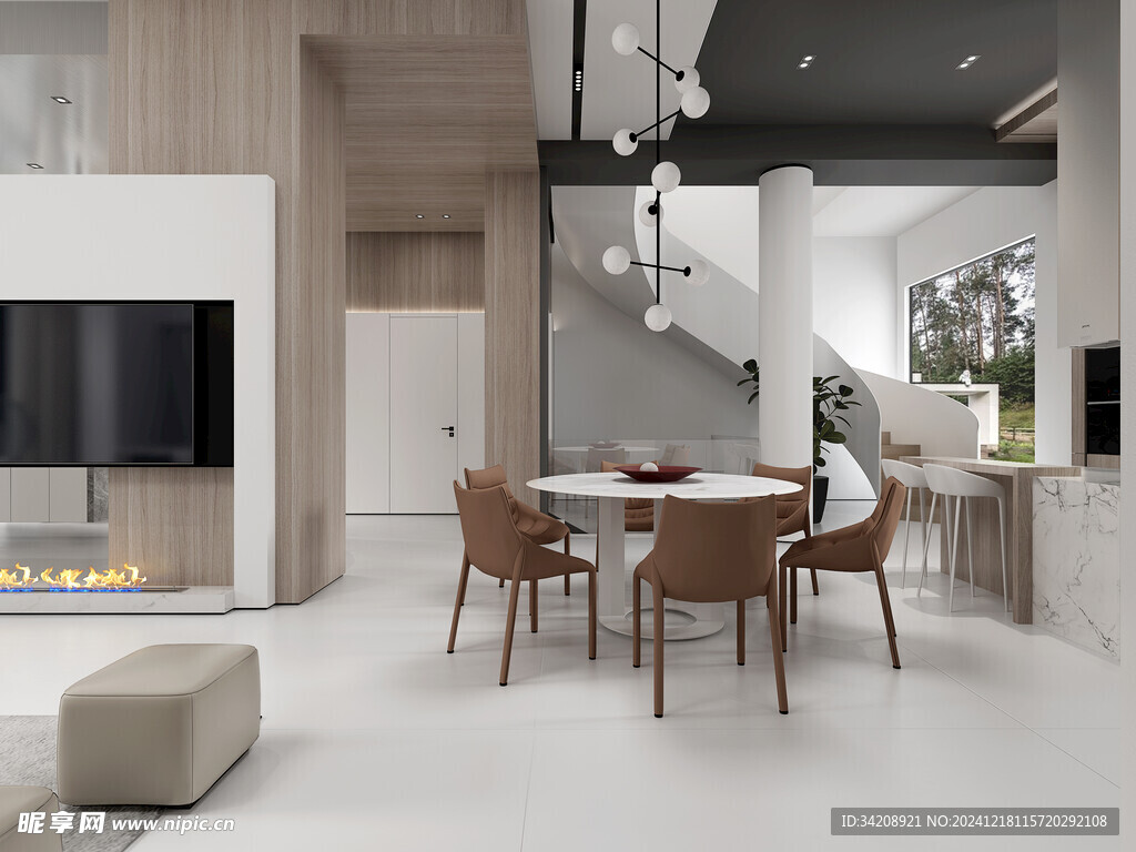 现代简约高级感新中式复古风客厅