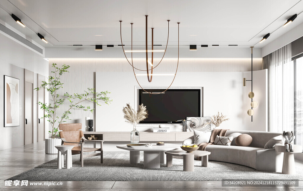 现代简约高级感新中式复古风客厅