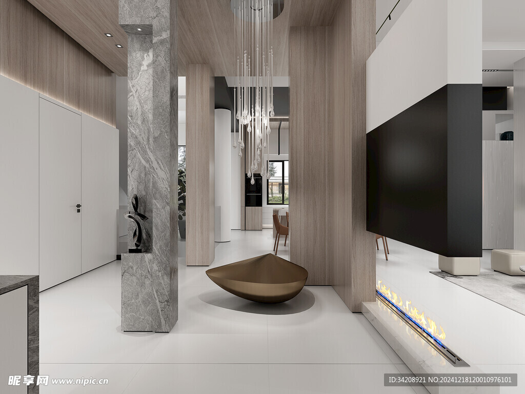 现代简约高级感新中式复古风客厅