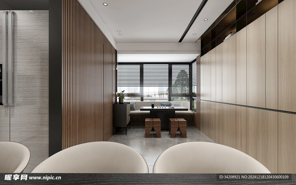 现代简约高级感新中式复古风客厅