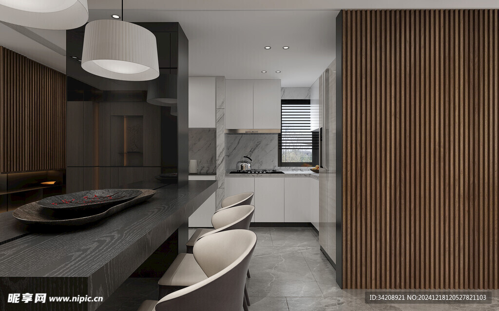 现代简约高级感新中式复古风客厅