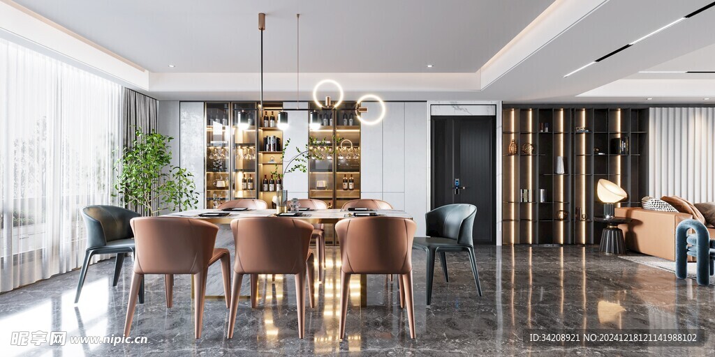 现代简约高级感新中式复古风客厅