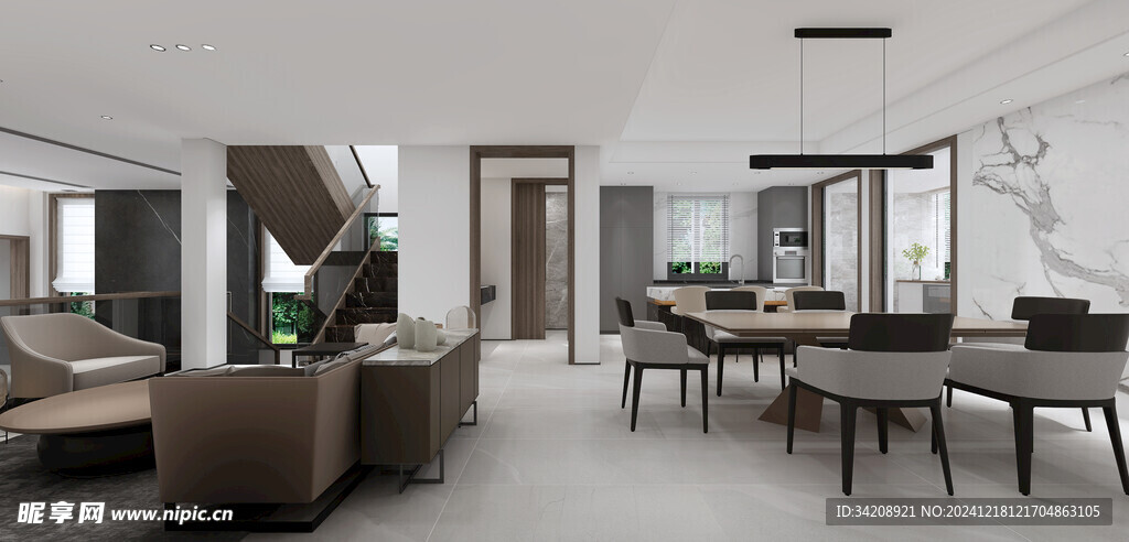 现代简约高级感新中式复古风客厅