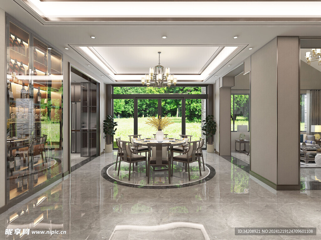 现代简约高级感新中式复古风客厅