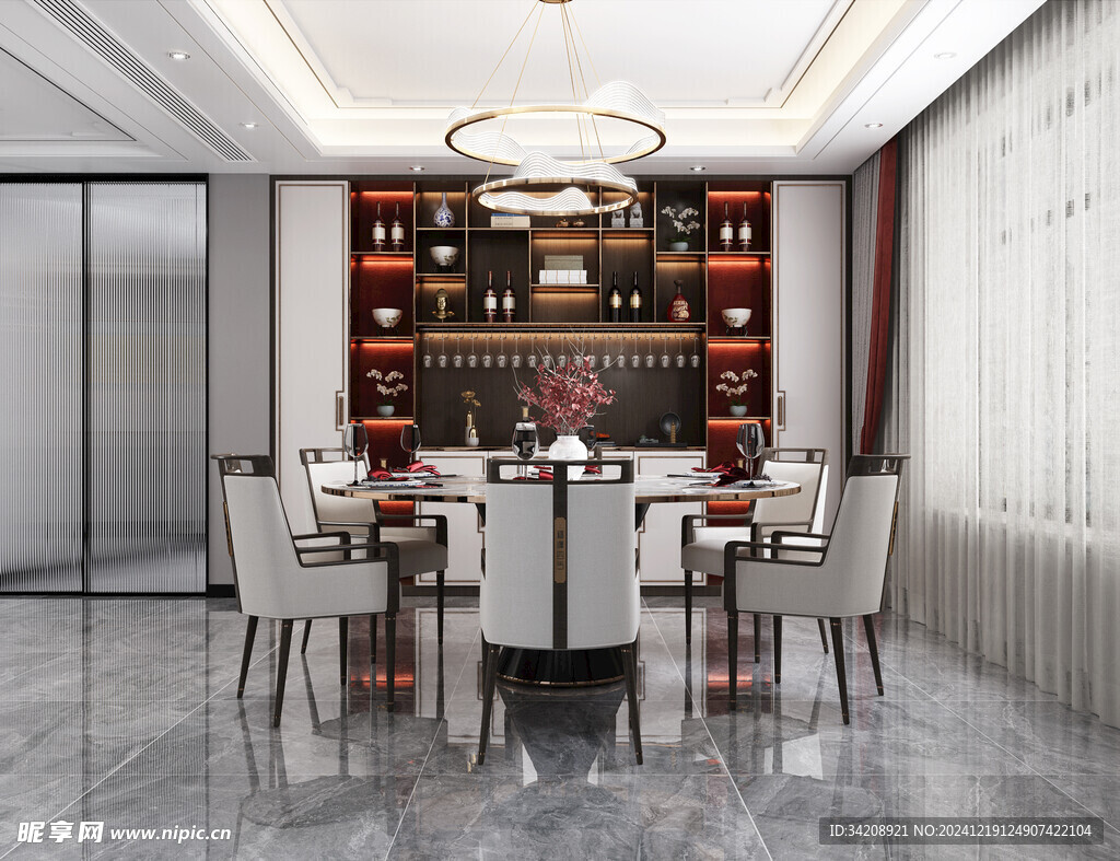 现代简约高级感新中式复古风客厅