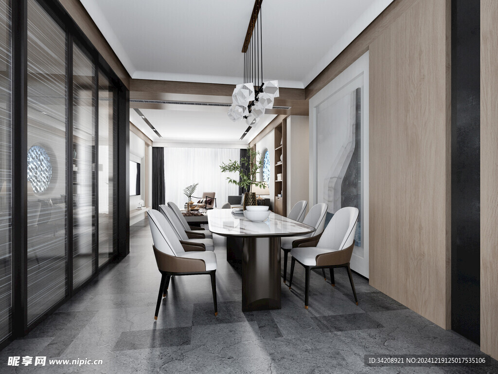 现代简约高级感新中式复古风客厅