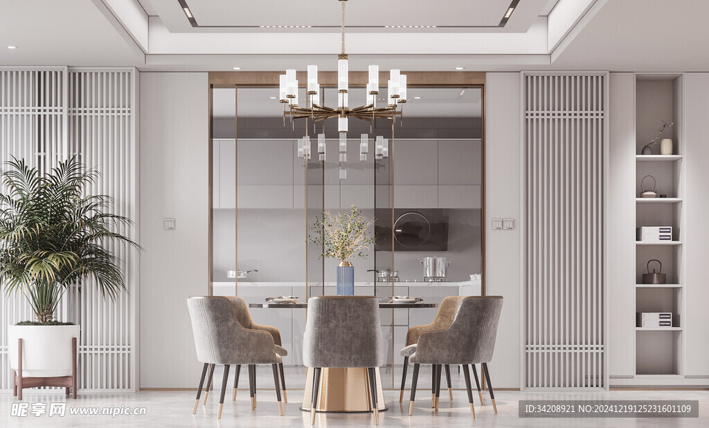 现代简约高级感新中式复古风客厅